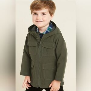 Hooded Utility Jacket for Toddler Boys